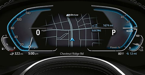 Steering wheel dashboard in the 2021 BMW X3