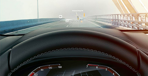2021 BMW X3 driving guides over steering wheel