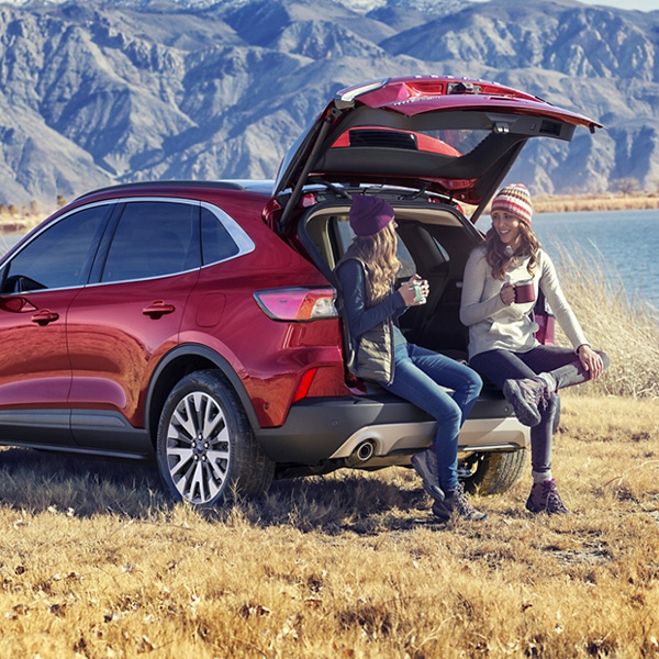2020 Ford Escape parked with 2 women