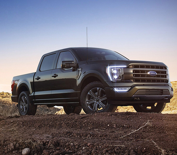 2021 Ford F-150 parked off road