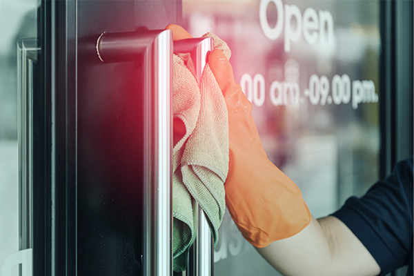 Cleaning Dealership door handles