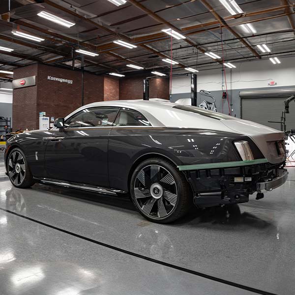 Bentley in service bay