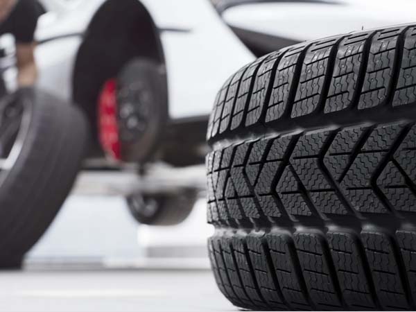 Close up of McLaren tire