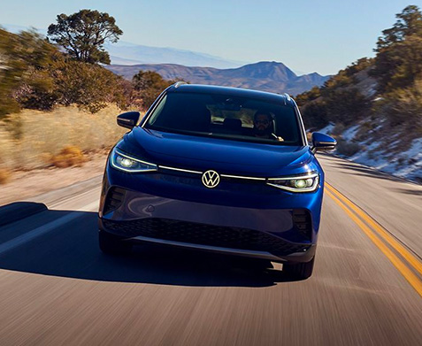 Volkswagen ID.4 driving along road
