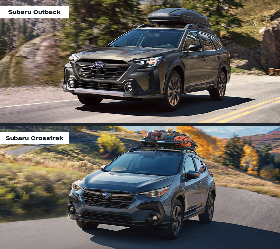 Top Image: 2024 Subaru Outback; Bottom Image: 2024 Subaru Crosstrek.