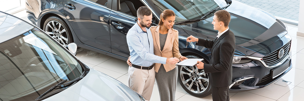 People at a dealership