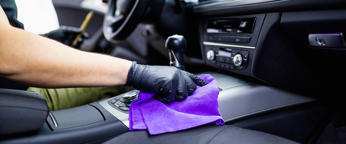 Cleaning a Car's center console