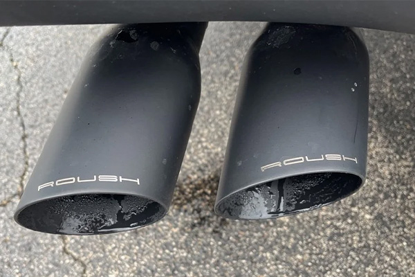Close up of Roush Exhaust