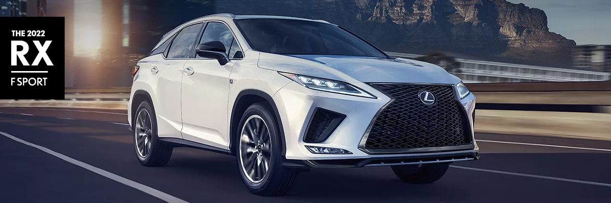 Exterior of the Lexus RX F SPORT shown in Ultra White.