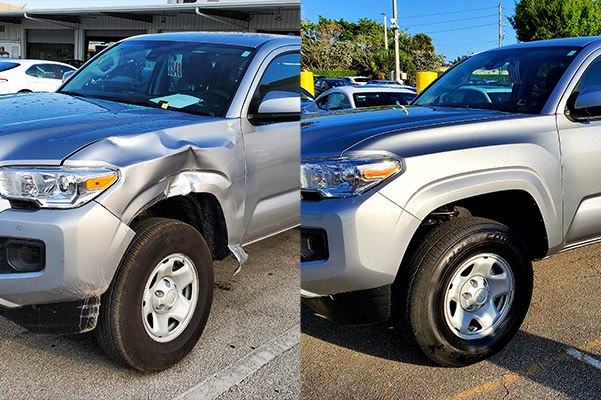 Toyota Tacoma before and after.