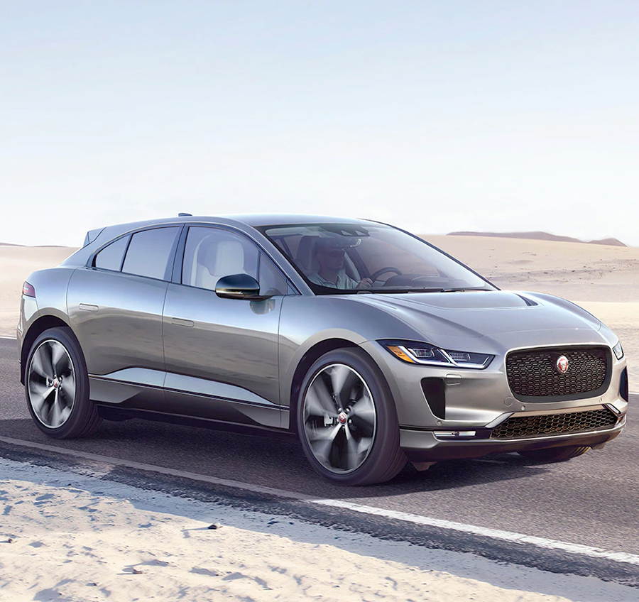 Jaguar I-PACE driving on a road