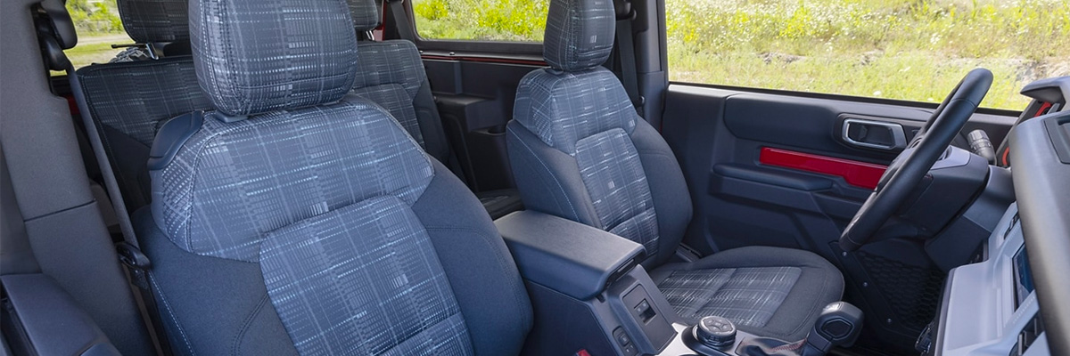 Interior shot of the 2023 Ford Bronco Heritage Edition