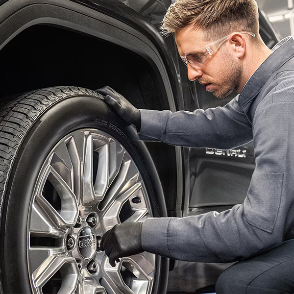 Closeup on a GMC Wheel