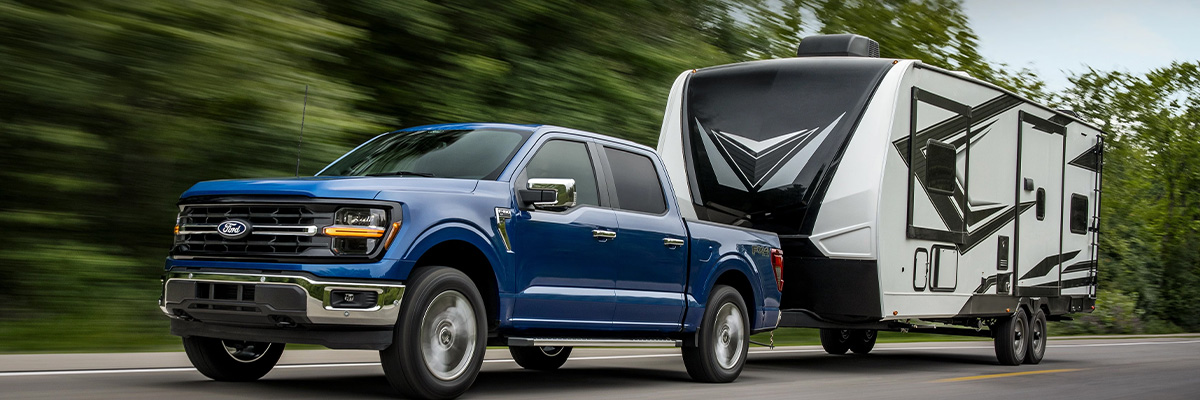 Ford F-150 towing an RV