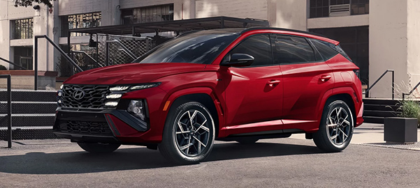 Hyundai Tucson Hybrid parked in lot